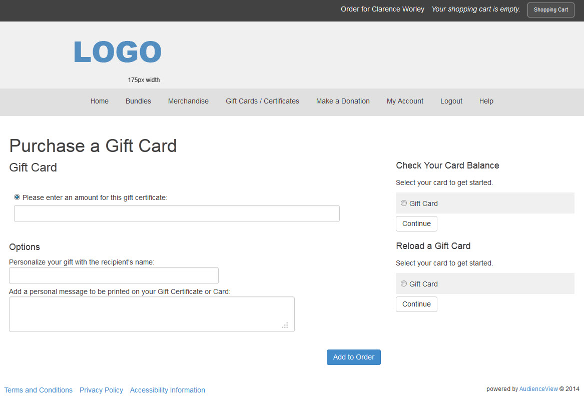 Gift Card or Certificate