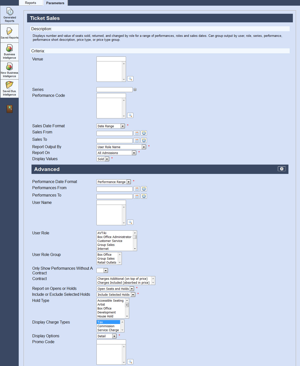 BIR-Generated Reports-Parameters-7.10