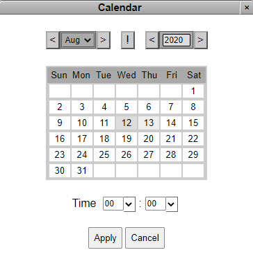 Selecting a Date and Time