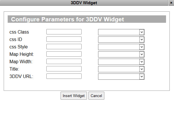 Configure Parameters for 3DDV Widget_Dialog Box-7.23