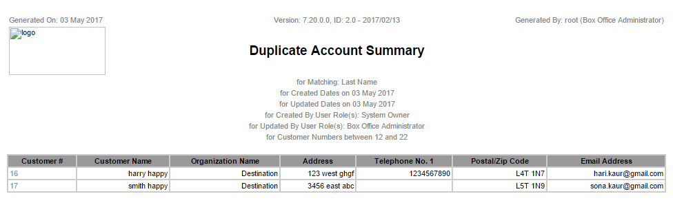 Duplicate Account Summary-7.20